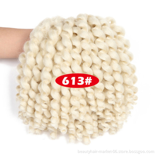 synthetic ombre curly weave crochet braids with curly hair